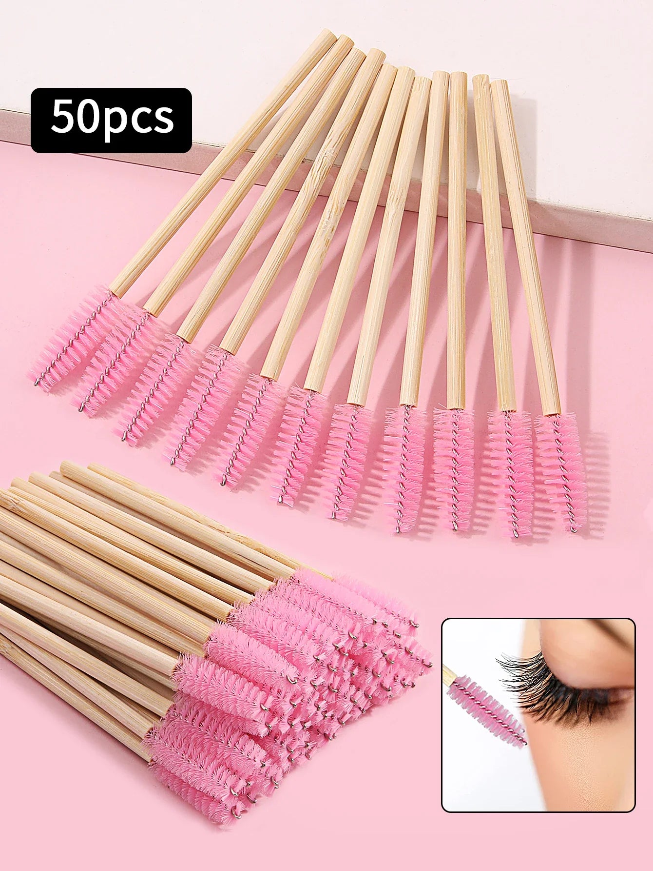 50Pcs Eyelash Extension Brush Applicators