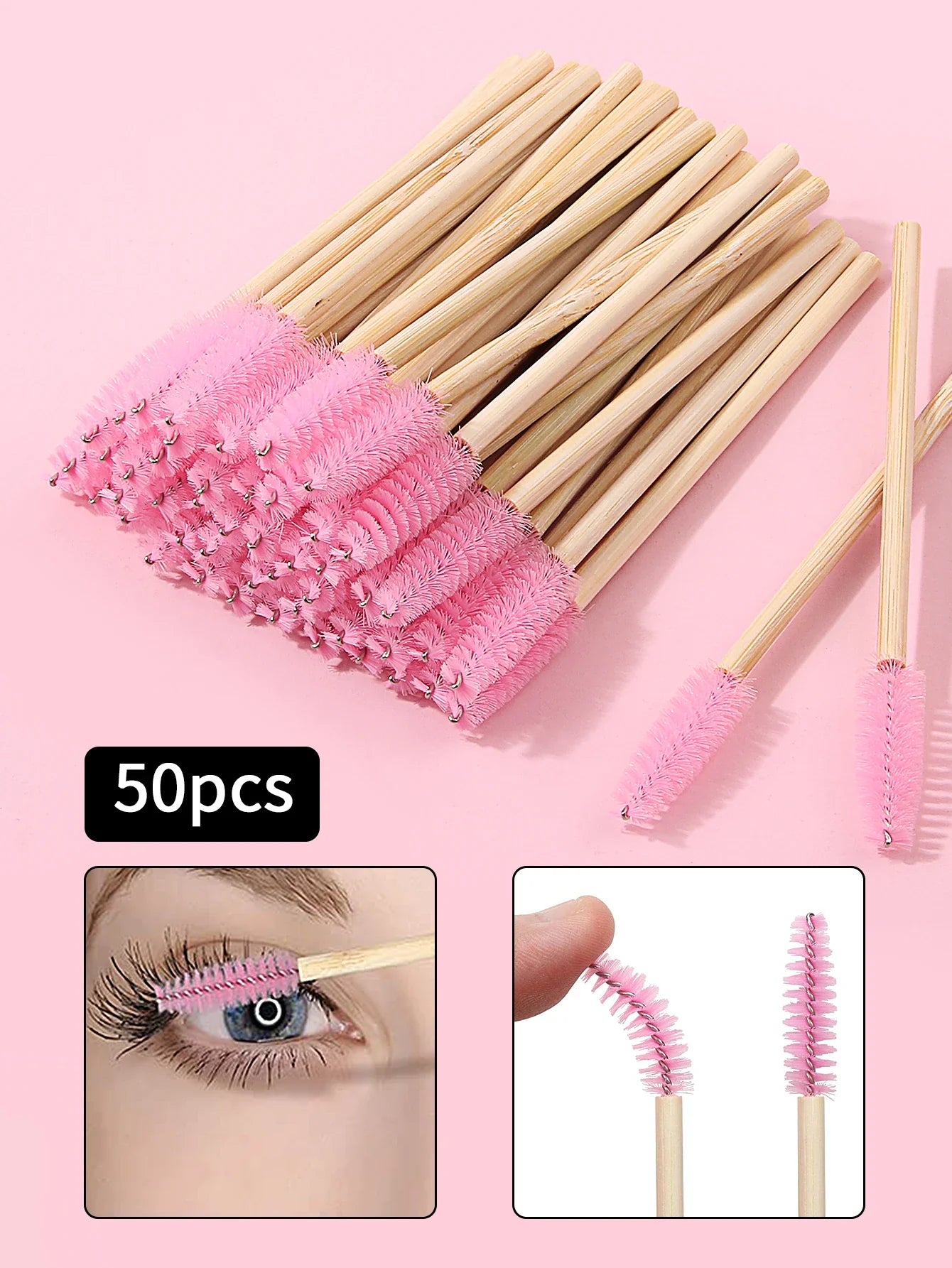50Pcs Eyelash Extension Brush Applicators