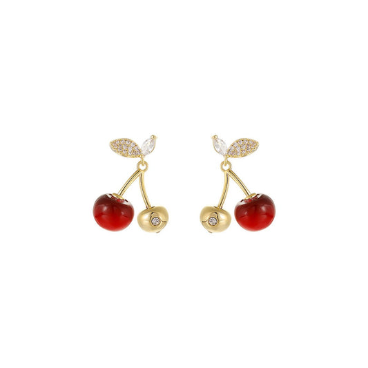 Cherry Bomb Drop Red Earrings