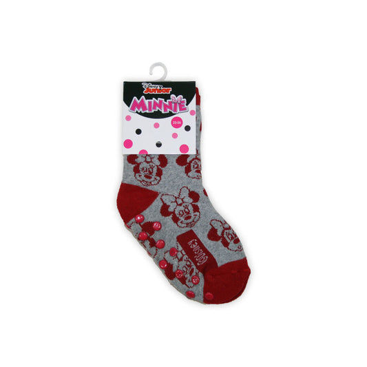 Kids ankle socks with anti-slip - Minnie Mouse - Minnie - grey - 19-22