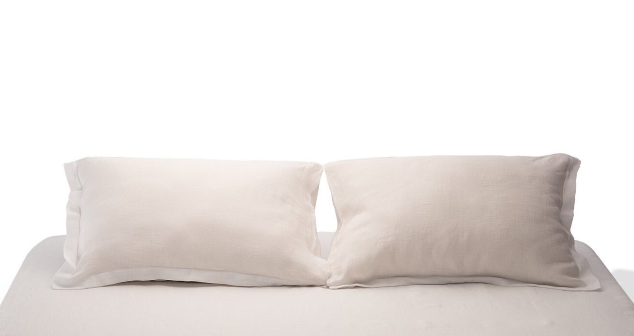 Oxford design Natural linen pillow case