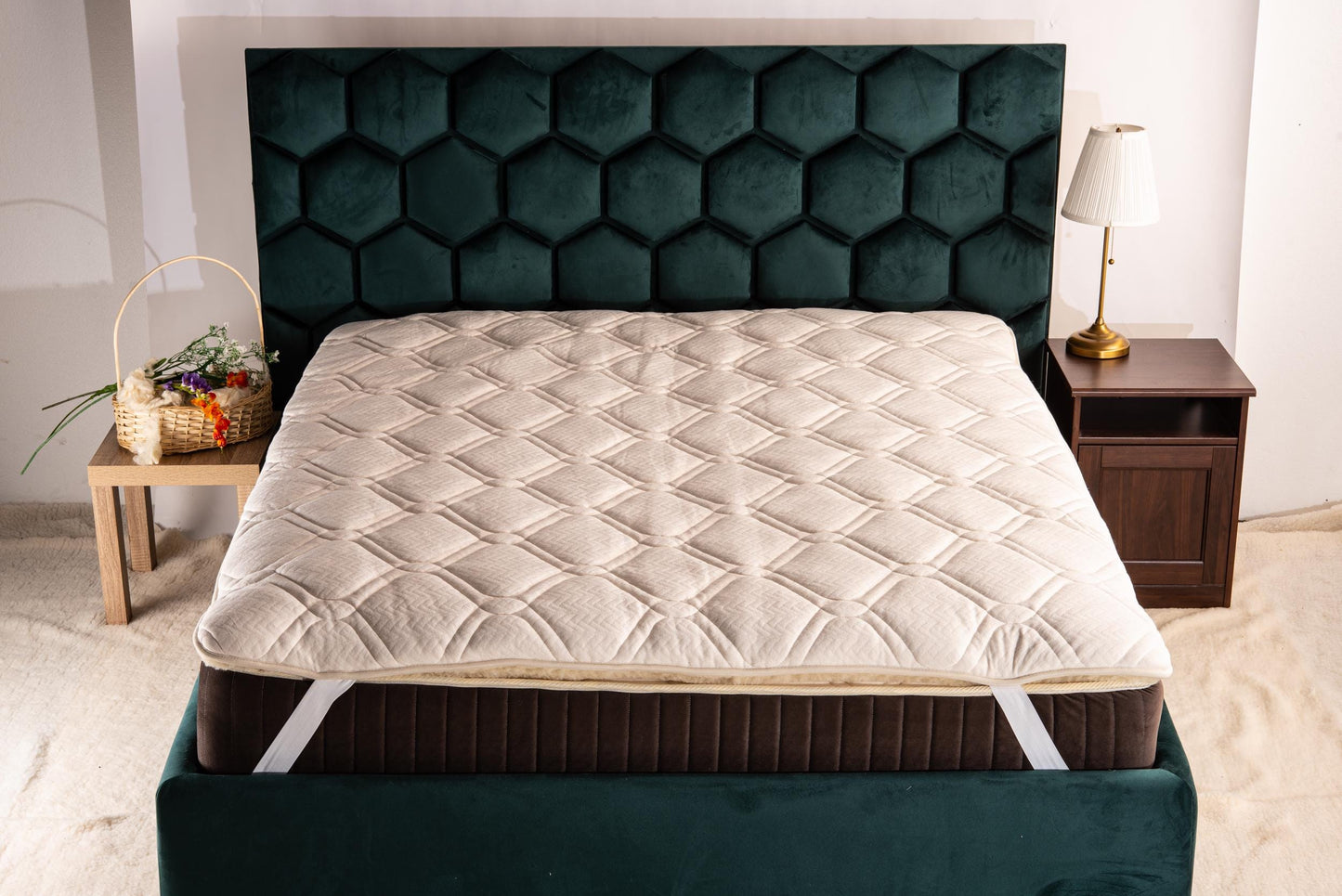 Reversible All Season Wool and Hemp Mattress Topper, US SIZE